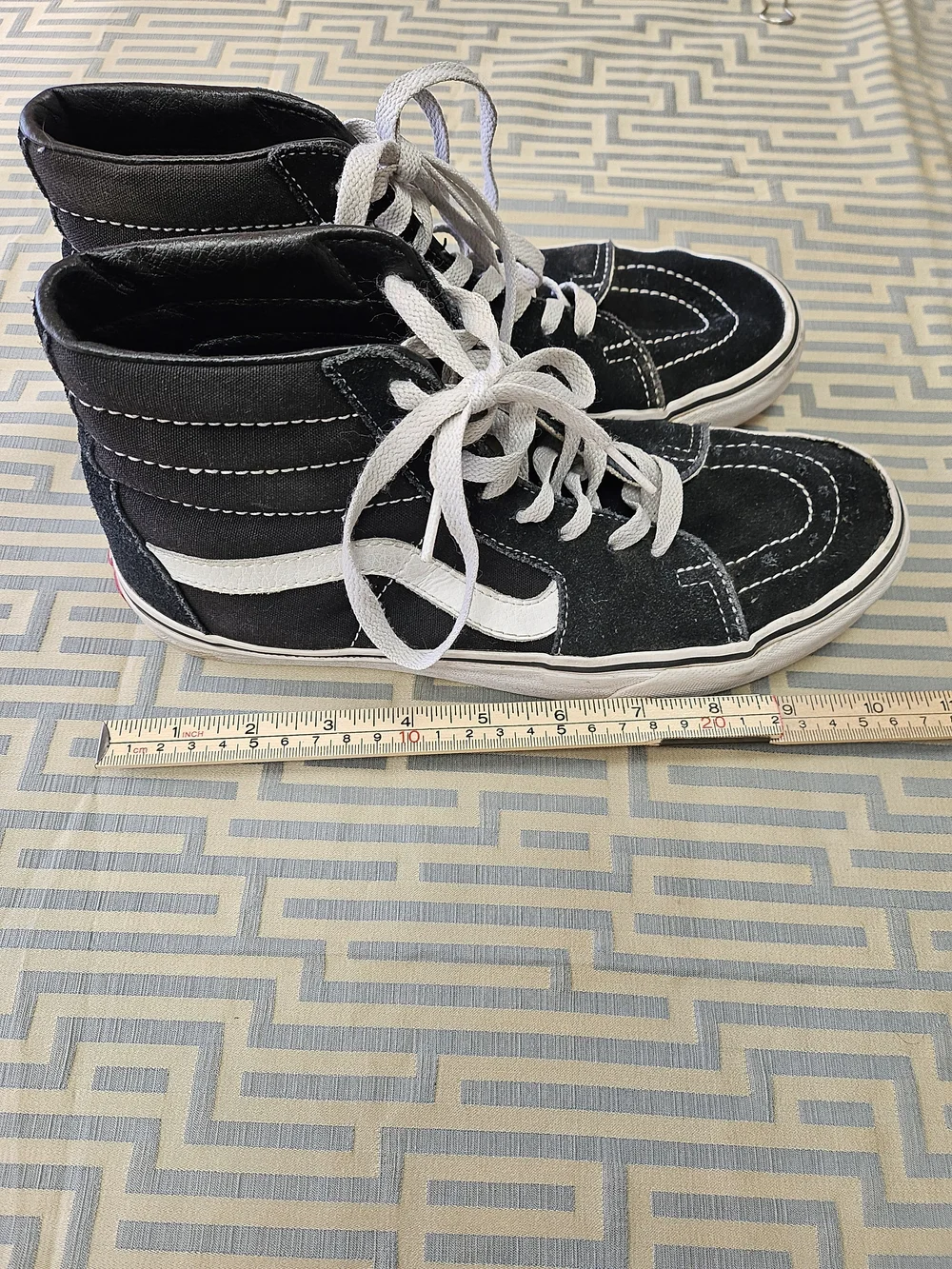 Vans Black and White Sk8-Hi Sneakers
